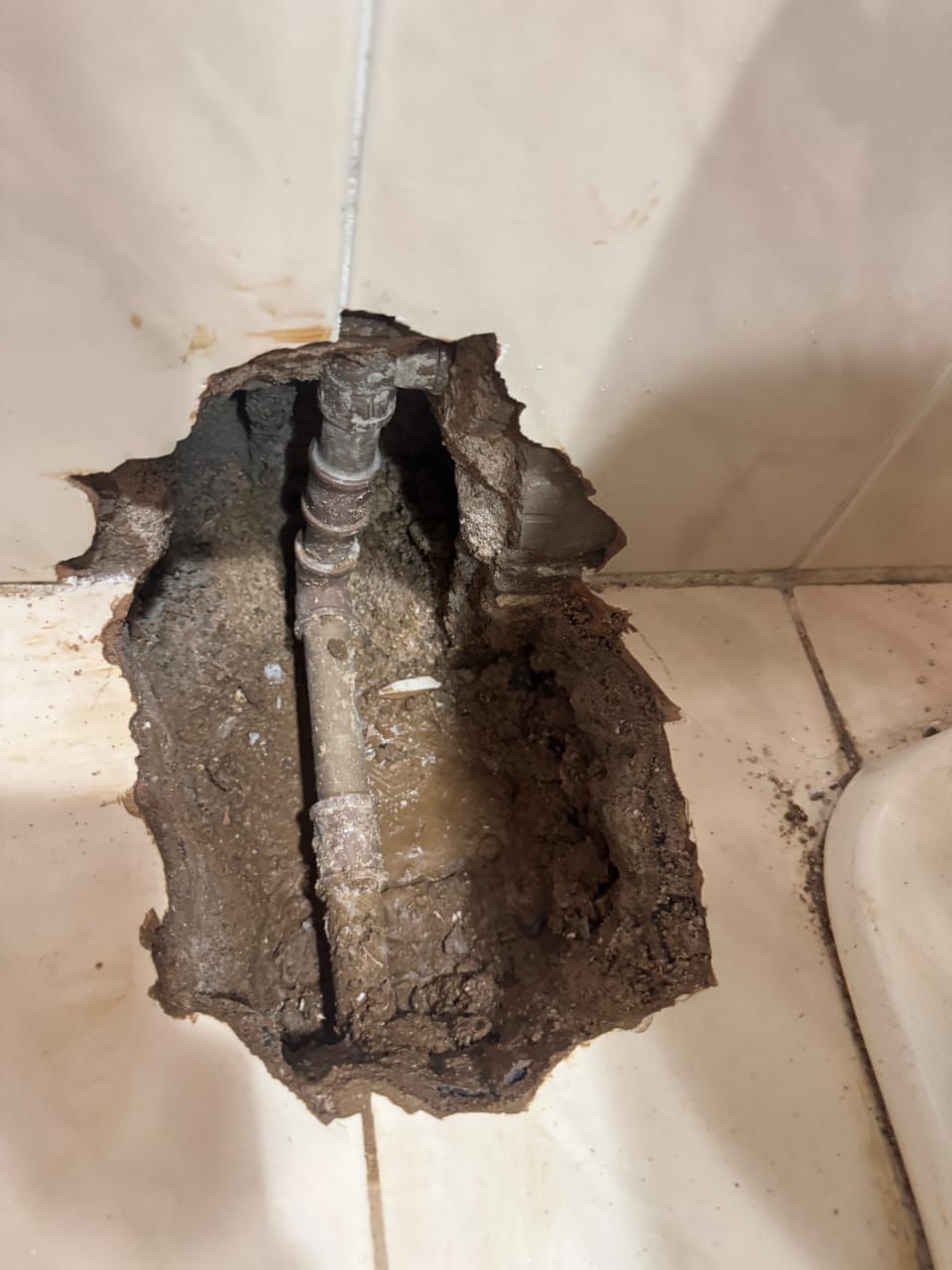 Conserto tubulação